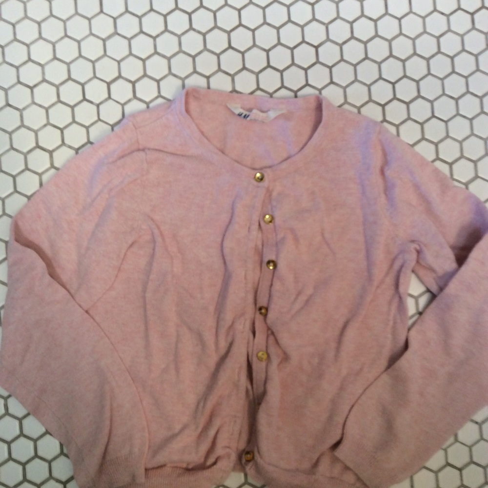 H&M pink cardigan 6-8y. Runs small